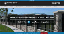 Desktop Screenshot of freedomfencemn.com